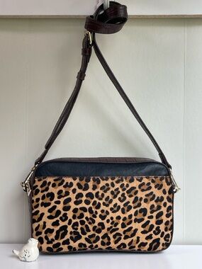 Chico’s Leather And Genuine Calfhair Crossbody Bag